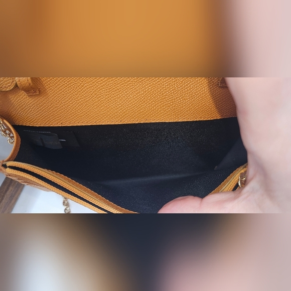 Rebecca Minkoff Gabby Wallet Chain Crossbody Bag Leather Purse Tan Glow *READ* - Picture 11 of 16